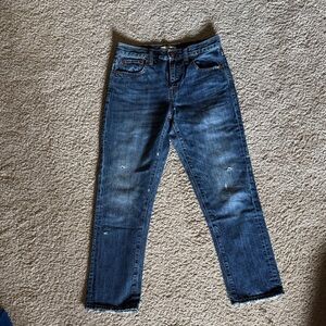 Madewell Women's Straight Leg Jeans in Dark Blue Denim